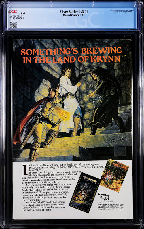 Silver Surfer V3 #1 CGC 9.4 - Marvel Comics 7/87