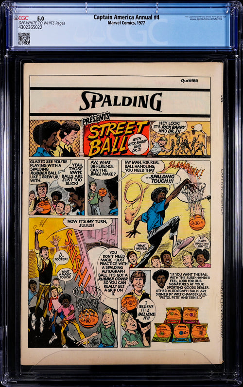 Captain America Annual #4 CGC 5.0 - Marvel Comics 1977