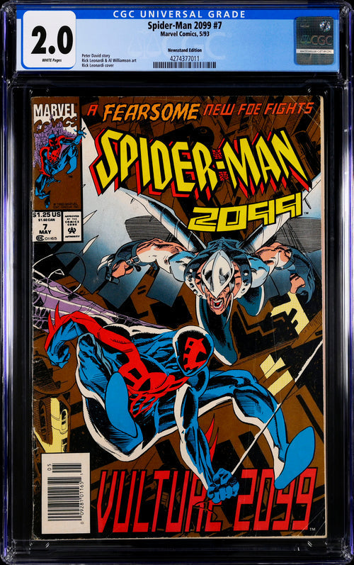 Spider-Man 2099 #7 Newsstand Edition CGC 2.0 - Marvel Comics 5/93