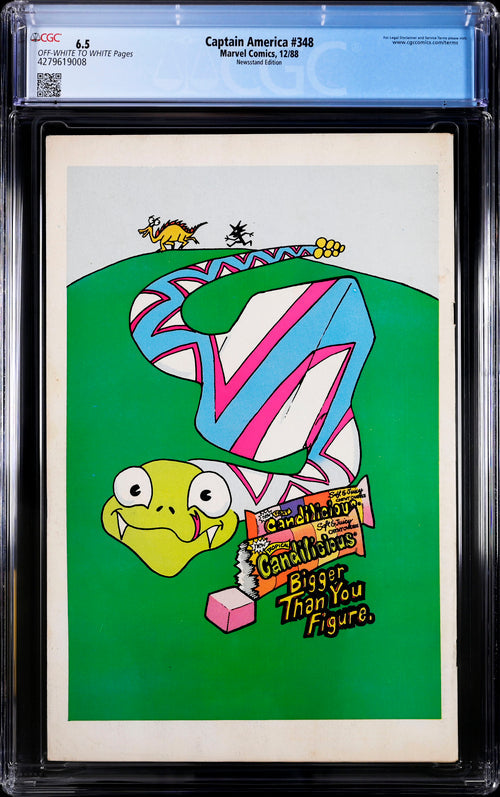 Captain America #348 Newsstand Edition CGC 6.5 - Marvel Comics 12/88