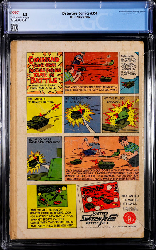 Detective Comics #354 CGC 1.8 - DC Comics 8/66