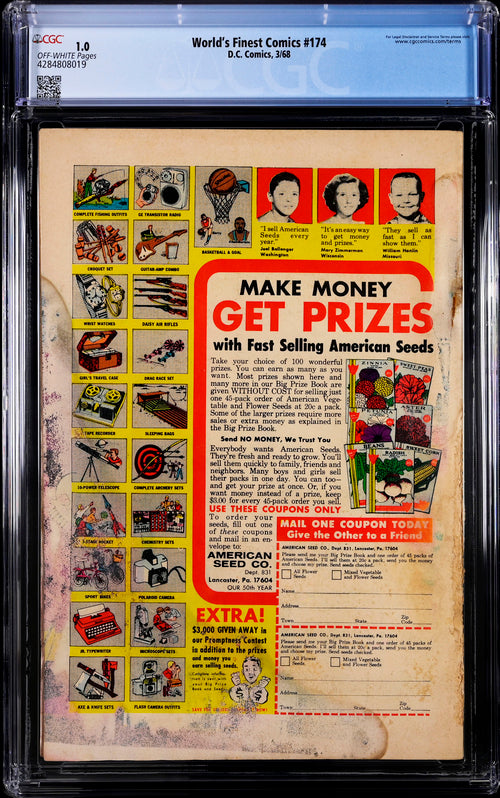 World's Finest Comics #174 CGC 1.0 - DC Comics 3/68