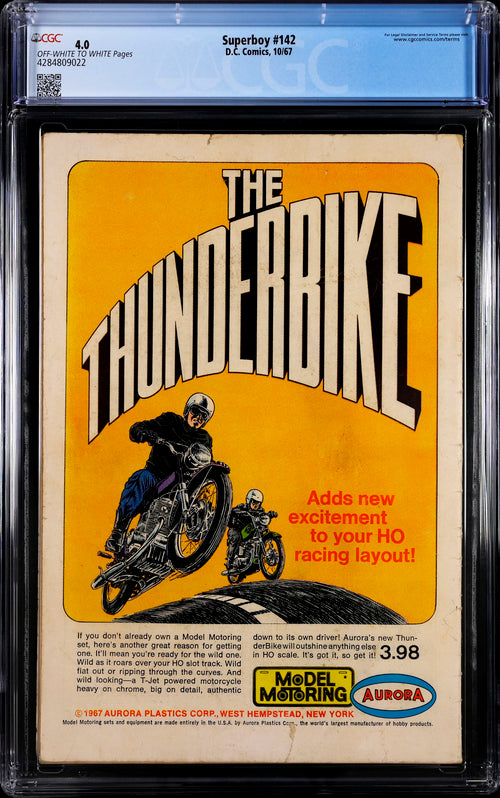 Superboy #142 CGC 4.0 - DC Comics 10/67