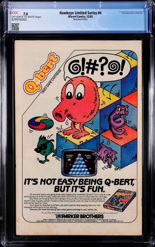 Hawkeye Limited Series #4 Newsstand Edition CGC 7.0 - Marvel Comics 12/83