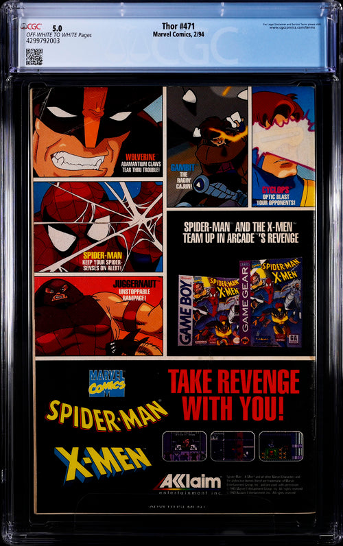 Thor #471 CGC 5.0 - Marvel Comics 2/94