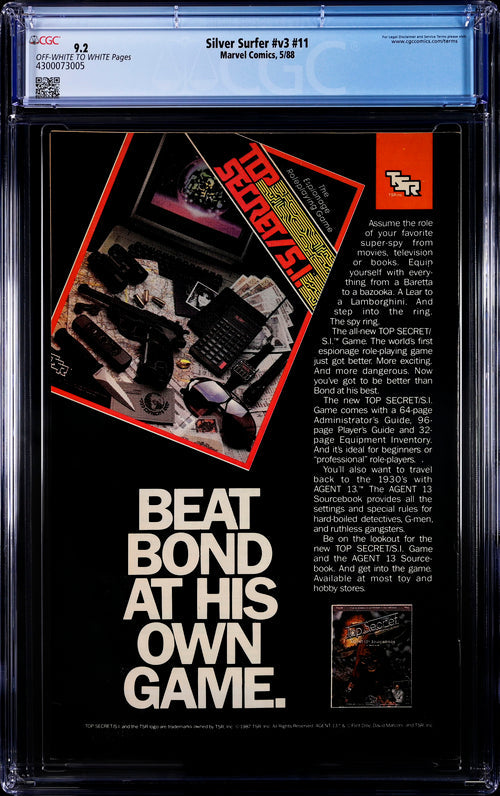 Silver Surfer #11 V3 CGC 9.2 - Marvel Comics 5/88