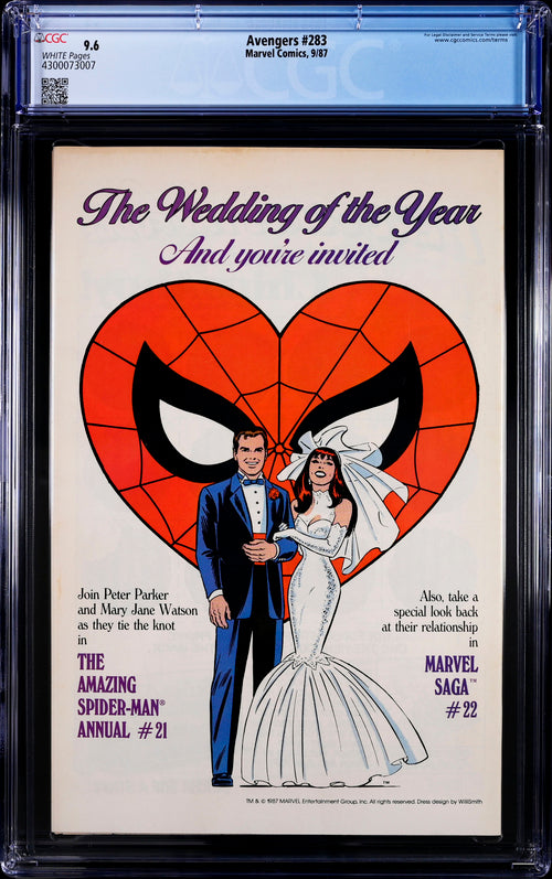 Avengers #283 CGC 9.6 - Marvel Comics 9/87