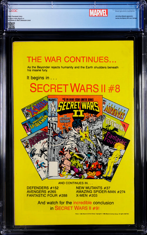 X-Men Annual #9 Newsstand Edition CGC 6.5 - Marvel Comics 1985