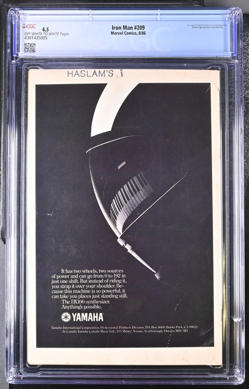 Iron Man #209 CGC 4.5 - Marvel Comics 8/86