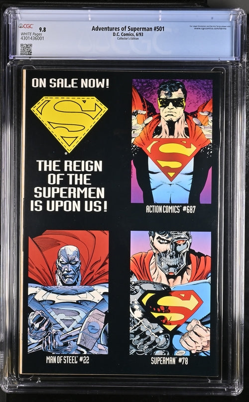 Adventures of Superman #501 Collector's Edition CGC 9.8 - DC Comics 6/93