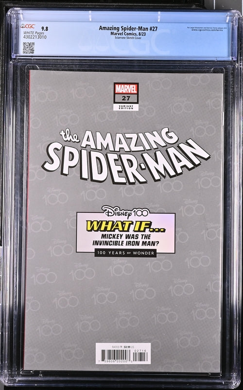 Amazing Spider-Man #27 Sciarrone Sketch Cover CGC 9.8 - Marvel Comics 8/23