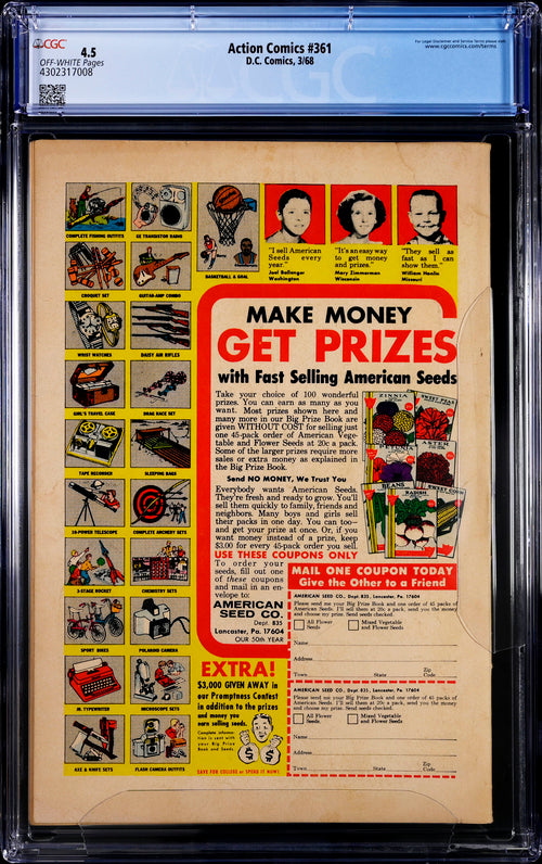 Action Comics #361 CGC 4.5 - DC Comics 3/68