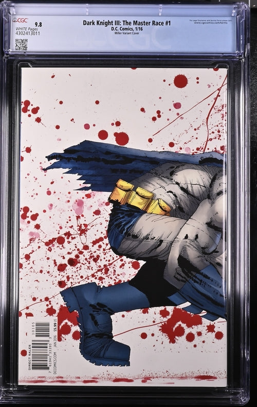Dark Knight III: The Master Race #1 Miller Variant Cover CGC 9.8 - DC Comics 1/16