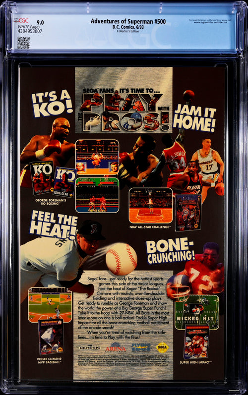 Adventures of Superman #500 Collector's Edition CGC 9.0 - DC Comics 6/93