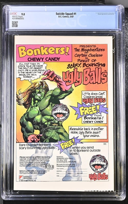 Suicide Squad #1 CGC 9.0 - DC Comics 5/87