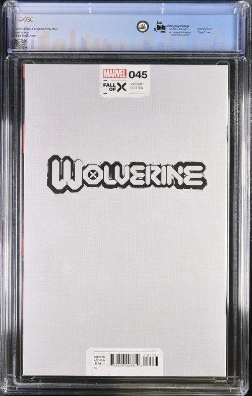 Wolverine #45 Brooks Sketch Cover CGC 9.8 - Marvel Comics 5/24