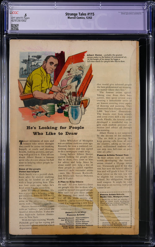 Strange Tales #115 CGC Restored 0.5 - Marvel Comics 12/63