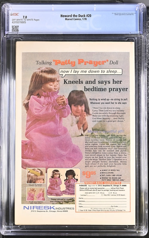 Howard The Duck #20 CGC 7.0 - Marvel Comics 1-78