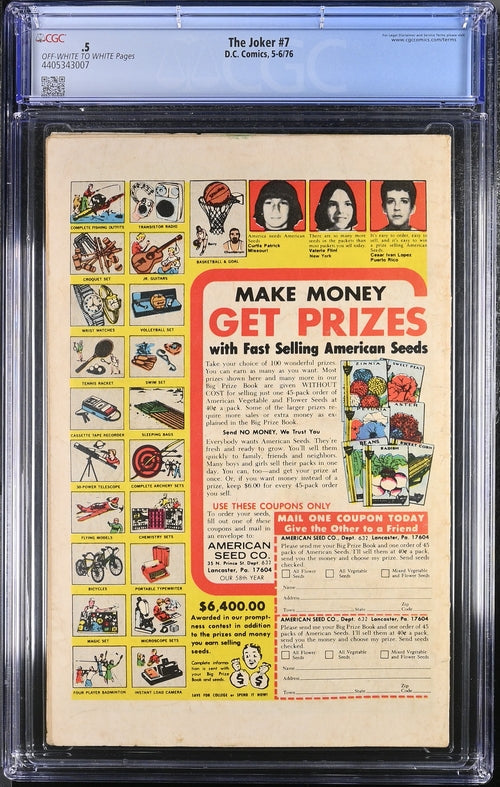 The Joker #7 CGC .5 - DC Comics 5-6/76