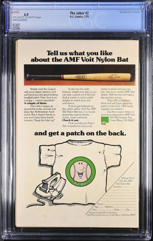 The Joker #3 CGC 6.0 - DC Comics 7/75