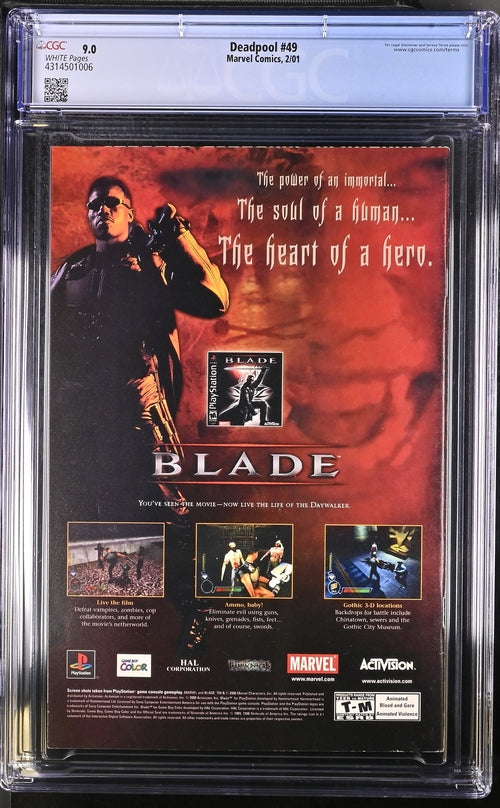 Deadpool #49 CGC 9 - Marvel Comics 2/01