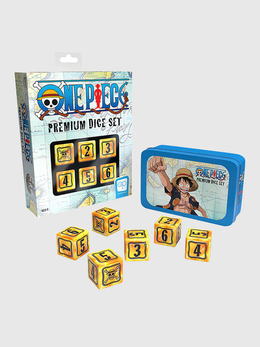 One Piece Premium Dice Set, Custom Dice with Collectible Monkey D. Luffy Tin Case