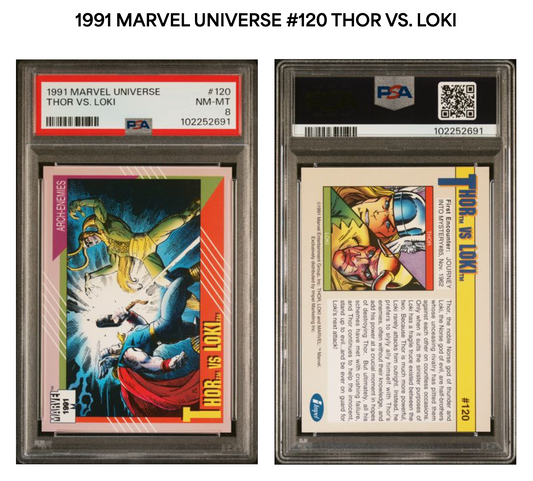 Thor VS Loki PSA 8 - 1991 Marvel Universe