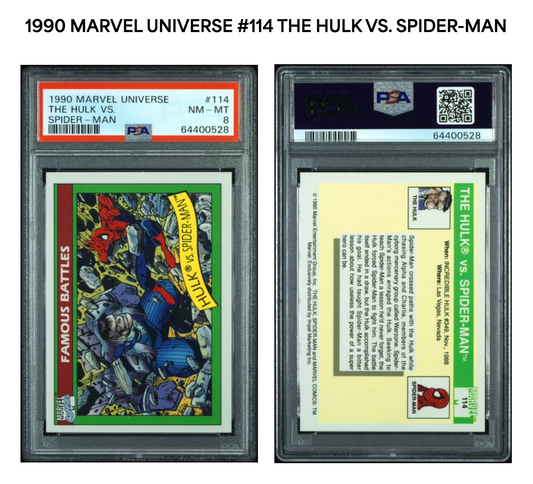 Marvel Universe - The Hulk vs Spiderman - 1990 PSA 8