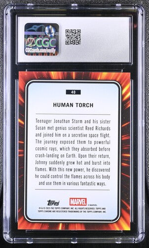 Human Torch CGC 8.5 - 2025 TOPPS CHROME MARVEL