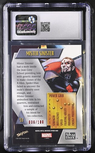 Marvel English Mister Sinister 53 2022 Spider-Man Metal Precious Metal Gems Red