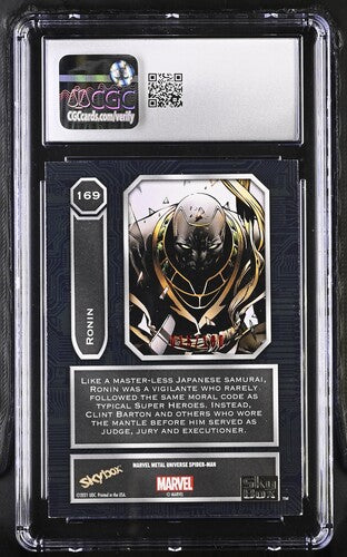 Marvel English Ronin 169 2022 Spider-Man Metal Precious Metal Gems Red High Series