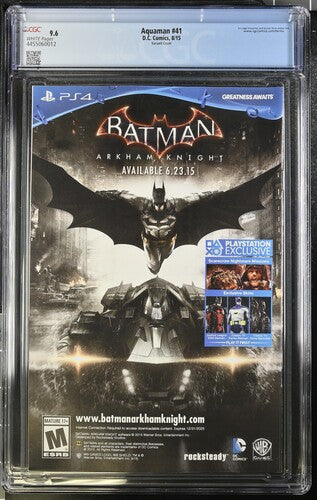 Aquaman #41 Variant Cover CGC 9.6 - DC Comics 8/15