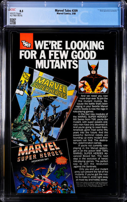 Marvel Tales #209 CGC 8.5 - Marvel Comics 3/88