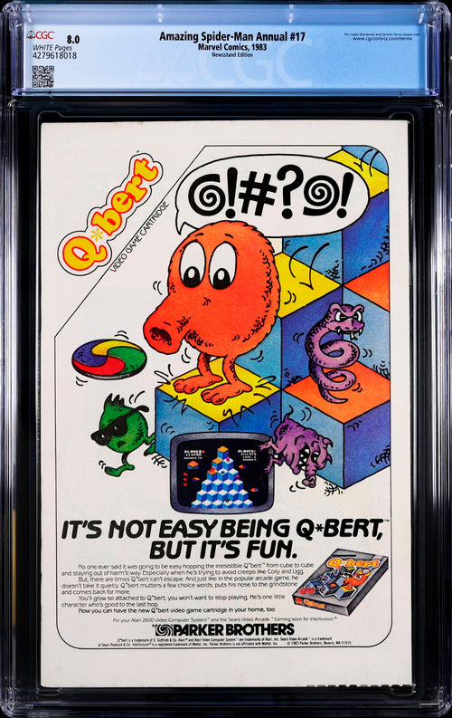 Amazing Spider-Man Annual
#17 Newsstand Edition CGC 8.0 - Marvel Comics 1983