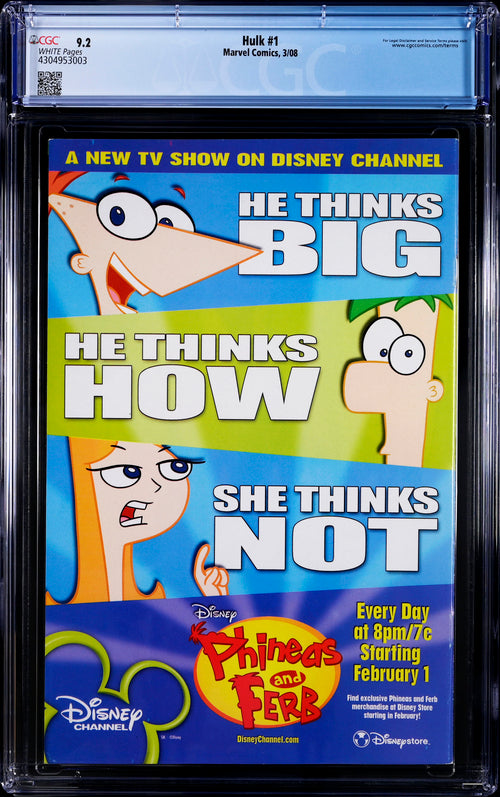 Hulk #1 CGC 9.2 - Marvel Comics 3/08