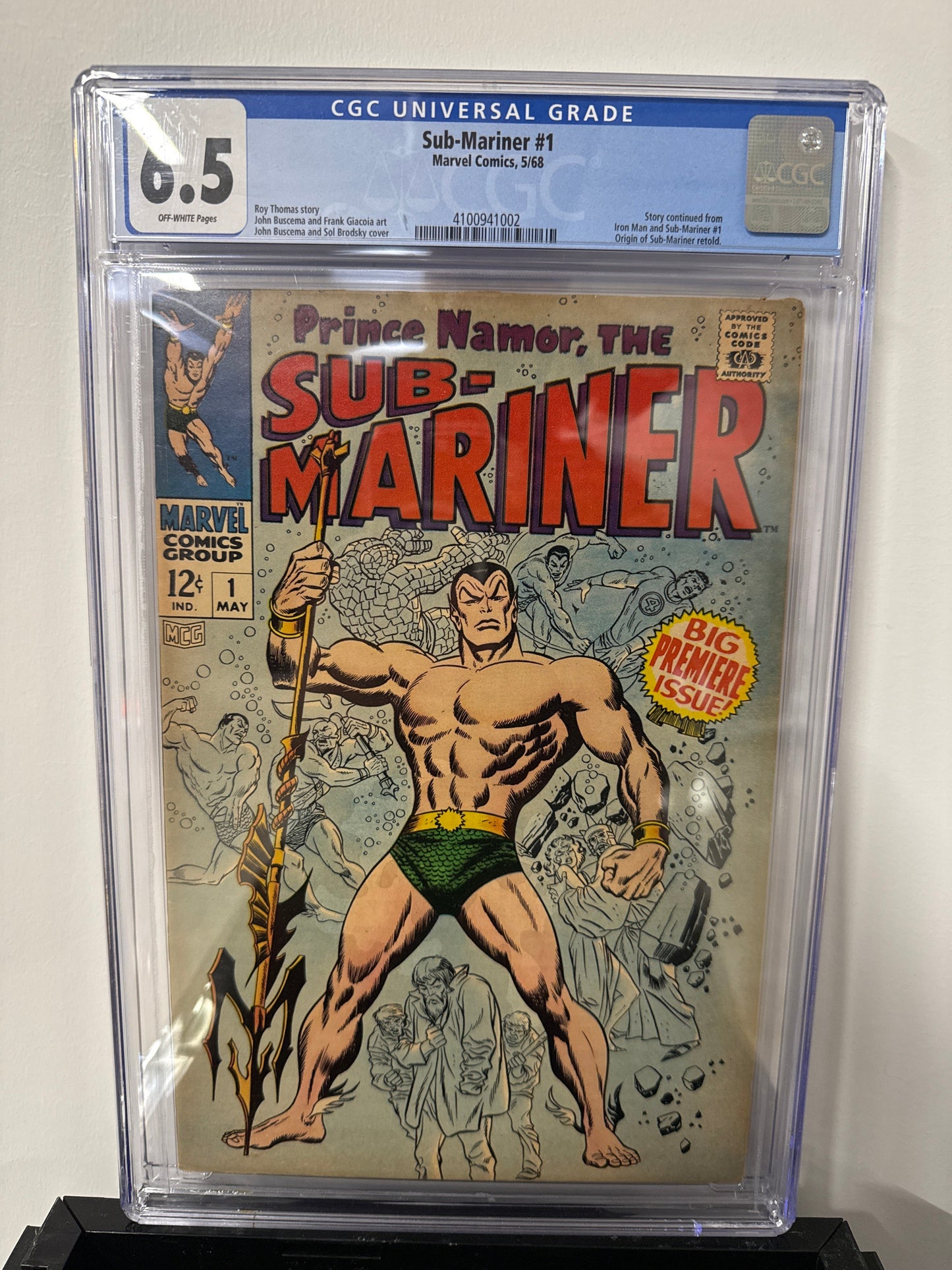Sub-Mariner #1 CGC 6.5 - Marvel Comics 5/68