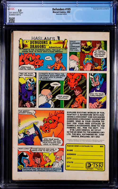 Defenders #105 Newsstand Edition  CGC 5.5 - Marvel Comics 3/82