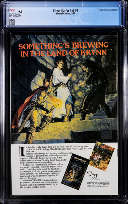 Silver Surfer V3 #1 CGC 9.4 - Marvel Comics 7/87