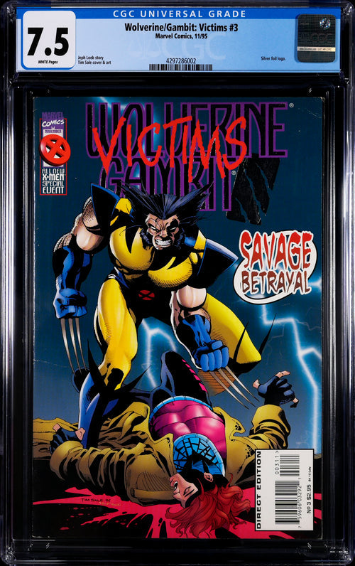 Wolverine/Gambit: Victims #3 CGC 7.5 - Marvel Comics 11/95