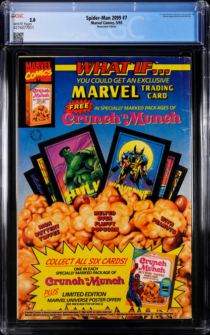Spider-Man 2099 #7 Newsstand Edition CGC 2.0 - Marvel Comics 5/93