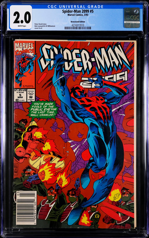 Spider-Man 2099 #5 Newsstand Edition CGC 2.0 - Marvel Comics 3/93