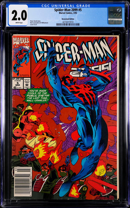 Spider-Man 2099 #5 Newsstand Edition CGC 2.0 - Marvel Comics 3/93