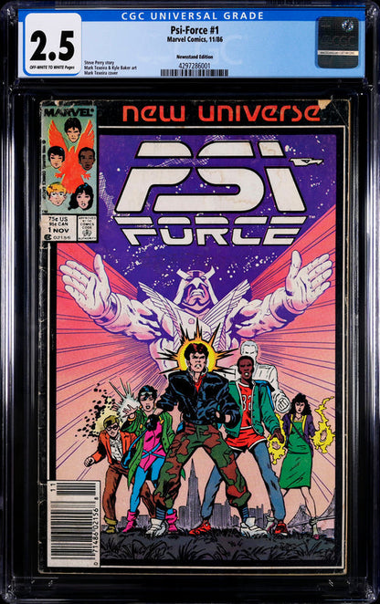 Psi-Force #1 Newsstand Edition  CGC 2.5 - Marvel Comics 11/86