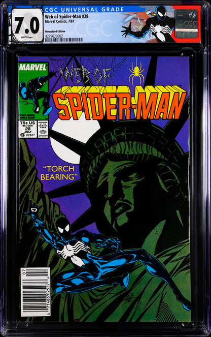 Web of Spider-Man #28 Newsstand Edition  CGC 7.0 - Marvel Comics 7/87