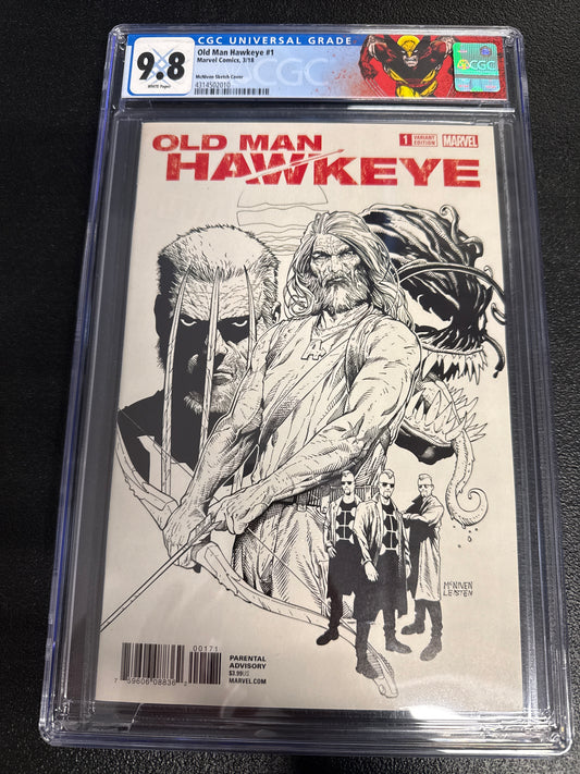 Old Man Hawkeye #1 McNiven Sketch Cover CGC 9.8 - Marvel Comics 3/18