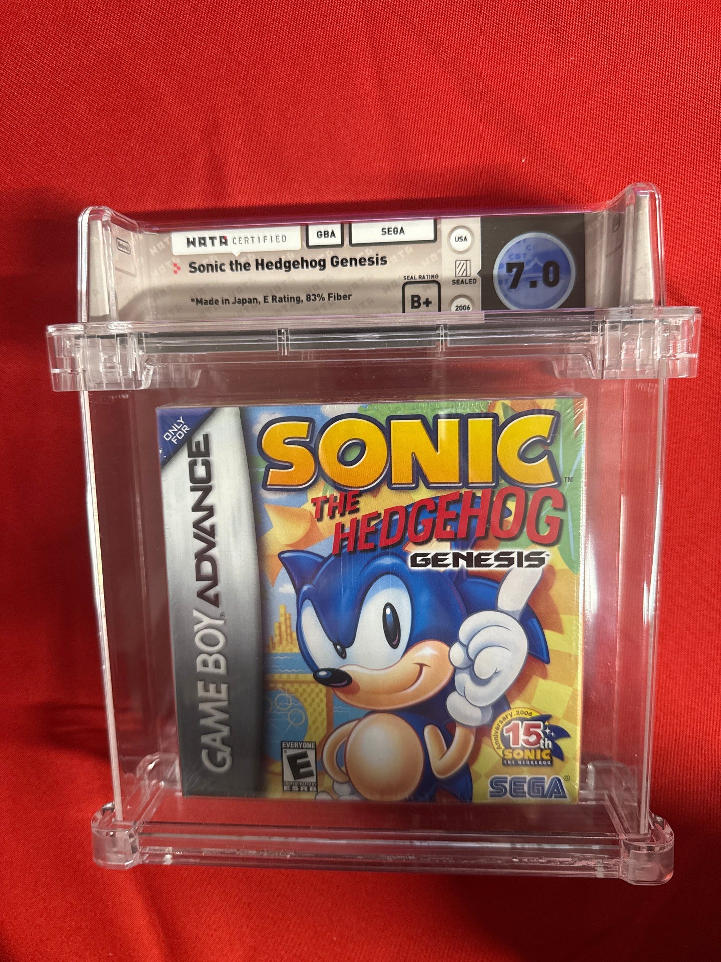 Sonic the Hedgehog Genesis WATA 7.0 B+ - Nintendo GBA