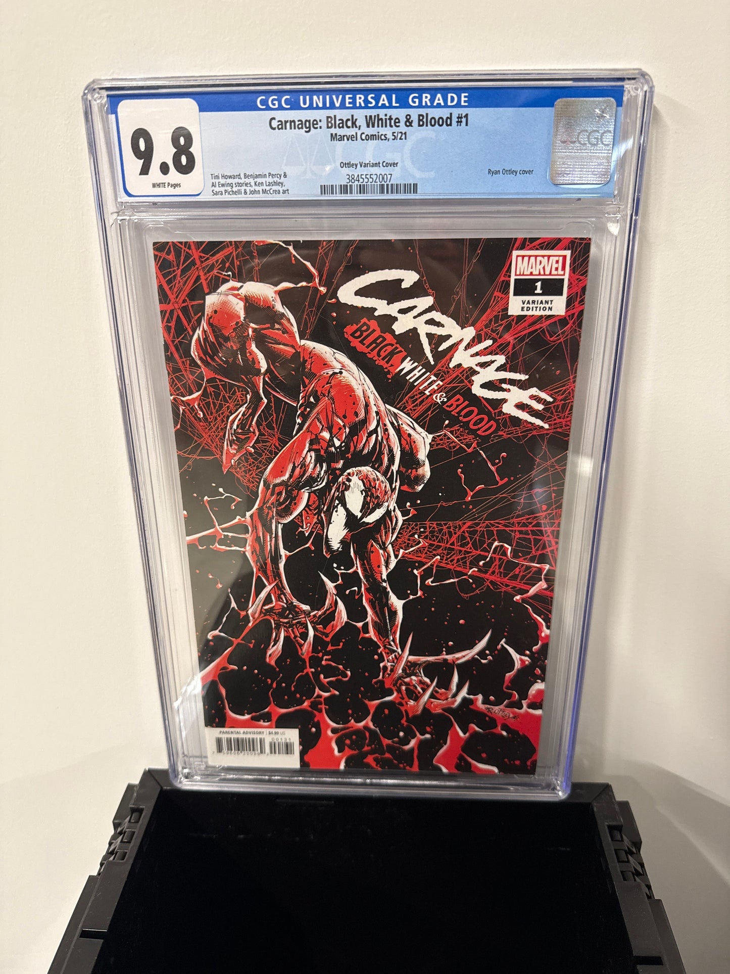 Carnage: Black, White & Blood #1 Ottley Variant Cover CGC 9.8 - Marvel Comics 5/21