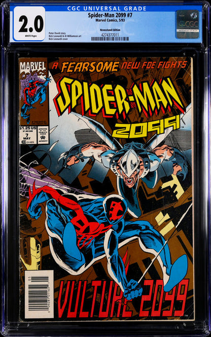 Spider-Man 2099 #7 Newsstand Edition CGC 2.0 - Marvel Comics 5/93
