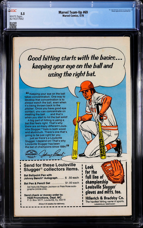 Marvel Team-Up #69 CGC 5.5 - Marvel Comics 5/78