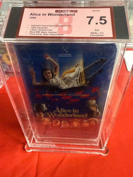 Alice in Wonderland 1999 Beckett VHS 7.5 EX